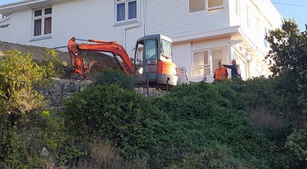 Digging out a new extension at Roseneath.