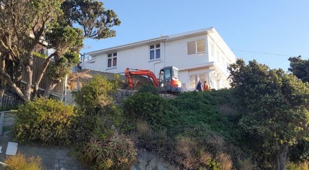 Digging out a new extension at Roseneath.