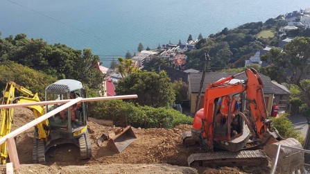 Digging out a new extension at Roseneath.