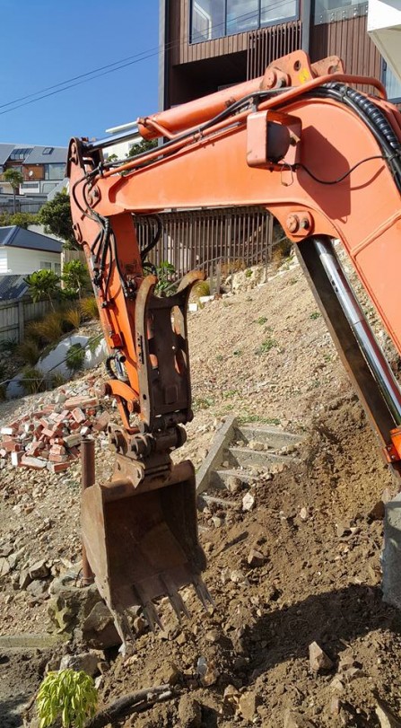 Digging out a new extension at Roseneath.