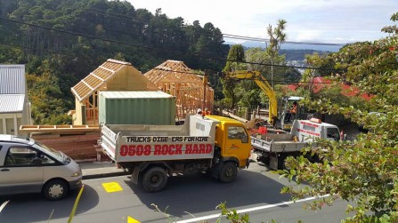 Excavation for a new house in Raroa Road, Wellington