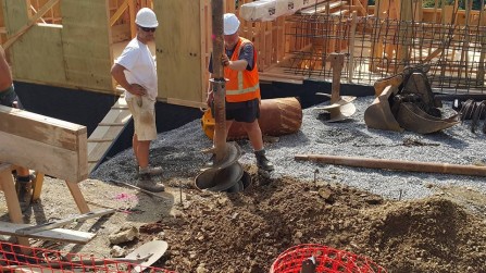 Excavation for a new house in Raroa Road, Wellington.