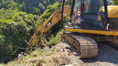 Excavation for a new house in Raroa Road, Wellington.