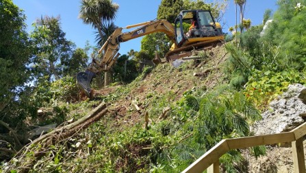 Excavation for a new house in Raroa Road, Wellington.